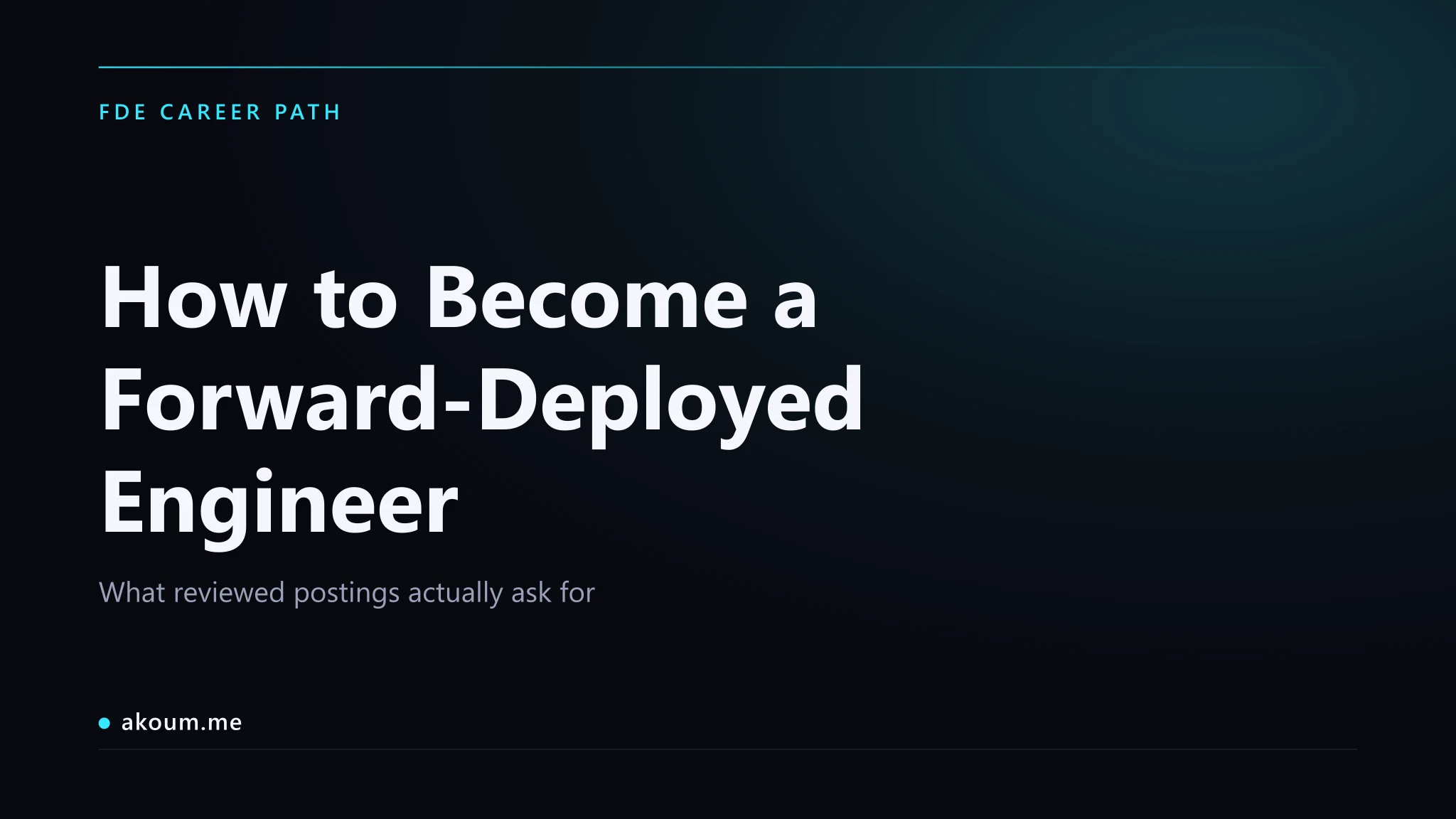 A route from production engineering experience into customer-facing deployment work