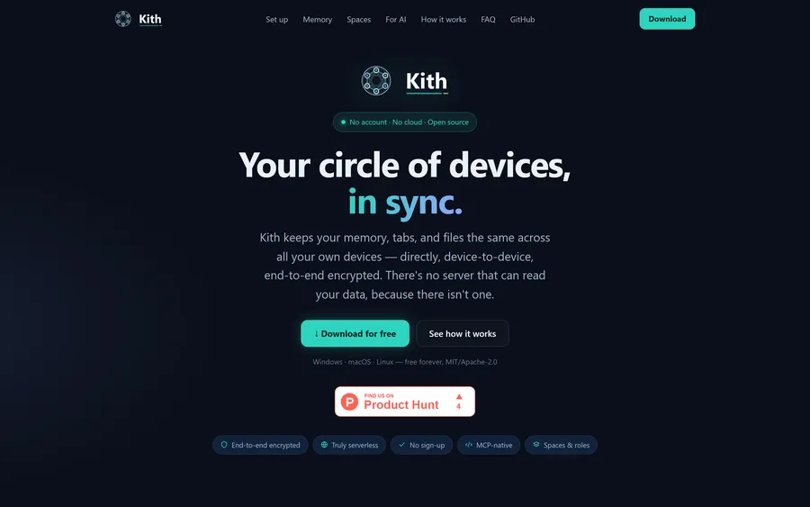 kith project screenshot